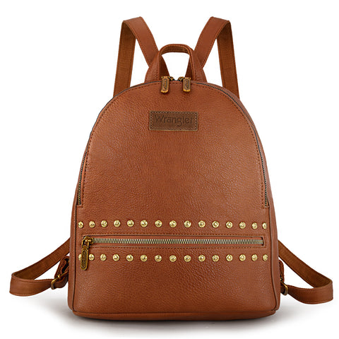 WG81-91101  Wrangler Studded  Backpack -Brown