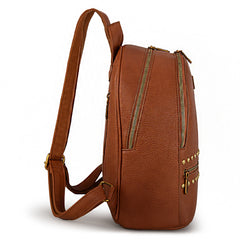 WG81-91101  Wrangler Studded  Backpack -Brown