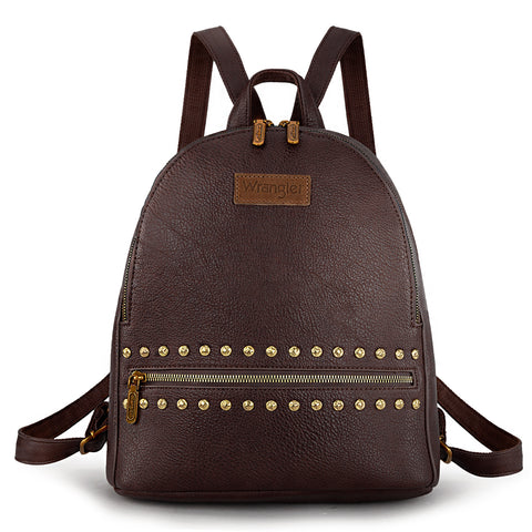 WG81-91101  Wrangler Studded  Backpack - Coffee