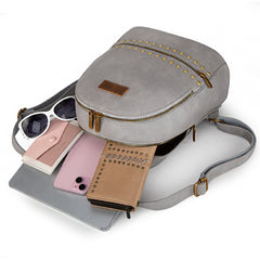 WG81-91101  Wrangler Studded  Backpack - Grey
