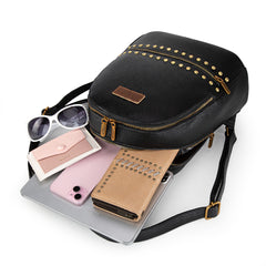 WG81-91101  Wrangler Studded  Backpack -Black