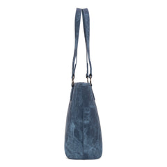 WG219-8317  Wrangler "W" Stitch Water Repellent Denim Pocket Zippered Tote Bag- Jean