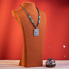 WNS-1041  Wrangler  Jewelry Sets Bohemian Pendant Necklace Earrings