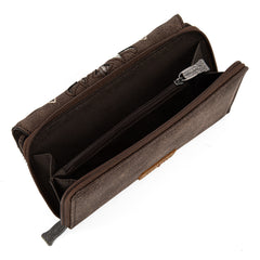 TR198-W010 Trinity Ranch Genuine Hair-On Cowhide RFID Protected Collection Wallet