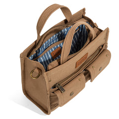 LEE53-001   LEE  Waxed Canvas Tote/Crossbody