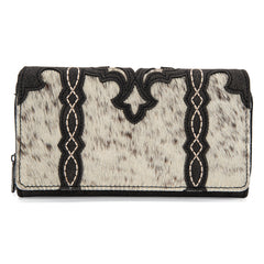 TR198-W010 Trinity Ranch Genuine Hair-On Cowhide RFID Protected Collection Wallet