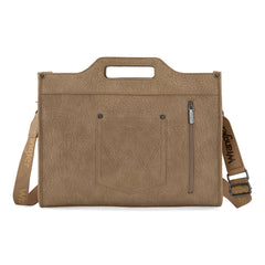 WG283-014  Wrangler Genuine Cowhide Carry-All Cowhide Large Tote /Crossbody - Tan