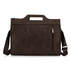 WG283-014  Wrangler Genuine Cowhide Carry-All Cowhide Large Tote /Crossbody - Coffee