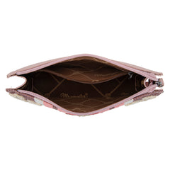 WG275-181  Wrangler Sherpa Aztec Canvas  Clutch -Dark Pink