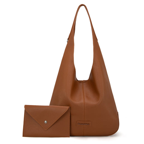MWC2-298   Montana West Hobo Bag with Pouch - Brown