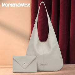 MWC2-298   Montana West Hobo Bag with Pouch - Beige