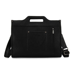 WG283-014  Wrangler Genuine Cowhide Carry-All Cowhide Large Tote /Crossbody - Black