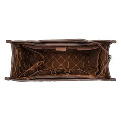 WG283-014  Wrangler Genuine Cowhide Carry-All Cowhide Large Tote /Crossbody - Coffee