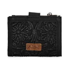 MWS-1002  Montana West Genuine Leather Tooled BI-Fold  RFID Wallet