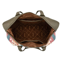 WG313-5110   Wrangler Sherpa Aztec Canvas Duffle Bag - Green