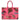 WG284D-8119 Wrangler COWBOY Dual Sided Print Canvas Wide Tote - Hot Pink