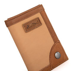 MWS-1006  Montana West Genuine Leather Tooled Tri-Fold  RFID Wallet