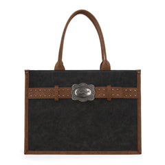 WG250G-8119BK   Wrangler Buckle Concealed Carry Large Tote-Black