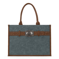 WG250G-8119JN     Wrangler Buckle Concealed Carry Large Tote-Jean