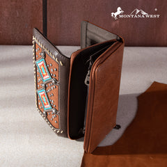 MW1254-W010 Montana West Buckle Aztec Collection Wallet