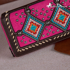 MW1254-W010 Montana West Buckle Aztec Collection Wallet