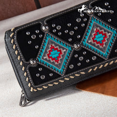 MW1254-W010 Montana West Buckle Aztec Collection Wallet