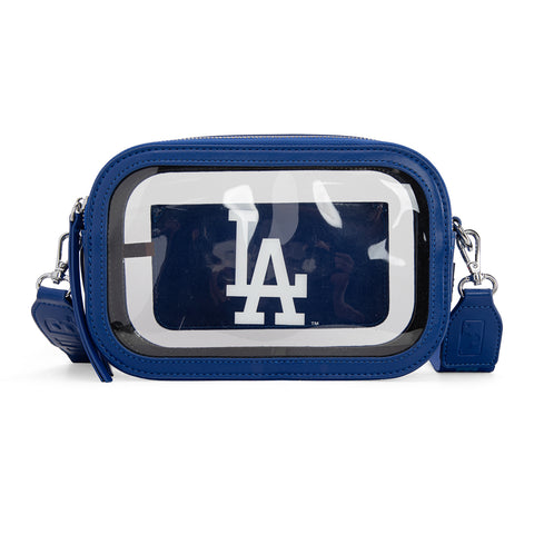 MLB-LA109  MLB Los Angeles Dodgers Team  Clear Crossbody Bag/Stadium Bag -Blue