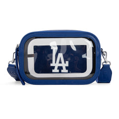 MLB-LA109  MLB Los Angeles Dodgers Team  Clear Crossbody Bag/Stadium Bag -Blue