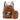 WG102-8600 Wrangler Cow Print Trimmed Mini Backpack With Coin Pouch - Brown