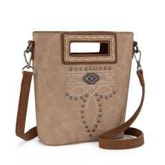 MW1325-8360  Montana West Cut-Out Embroidered Top Handle Crossbody