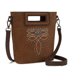 MW1325-8360  Montana West Cut-Out Embroidered Top Handle Crossbody
