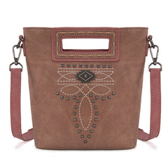 MW1325-8360  Montana West Cut-Out Embroidered Top Handle Crossbody