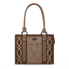 MW1325G-8317  Montana West Cut-Out Embroidered Concealed Carry Tote