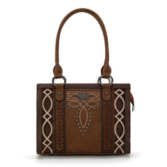 MW1325G-8317  Montana West Cut-Out Embroidered Concealed Carry Tote