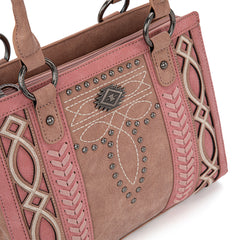 MW1325G-8317  Montana West Cut-Out Embroidered Concealed Carry Tote