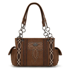 MW1325G-8085  Montana West Cut-Out Embroidered Concealed Carry Satchel