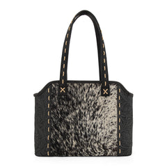TR199G-8260  Trinity Ranch Genuine Hair-On Cowhide Tooled Concealed Carry Tote