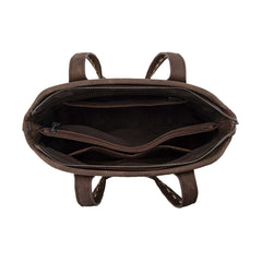 TR199G-8260  Trinity Ranch Genuine Hair-On Cowhide Tooled Concealed Carry Tote