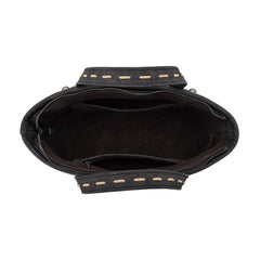 TR199-8122  Trinity Ranch Genuine Hair-On Cowhide Tooled Tote/Crossbody