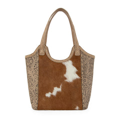 TR199G-8250  Trinity Ranch Genuine Hair-On Cowhide Tooled Concealed Carry Tote