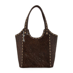 TR199G-8250  Trinity Ranch Genuine Hair-On Cowhide Tooled Concealed Carry Tote