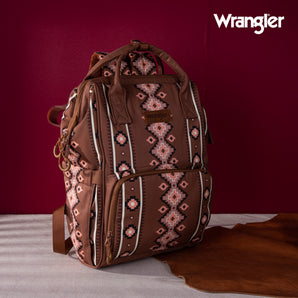 WG2204-9110 Wrangler Aztec Printed Callie Backpack - Camel