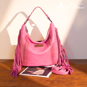 MWF1007G-9360 Montana West Fringe Collection Concealed Carry Hobo/Crossbody - Peach