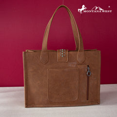 MWF1047G-8119  Montana West Fringe Collection Concealed Carry Tote Brown