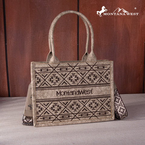 MWF1049G-8250 Montana West Whipstitch Concealed Carry Tote/Crossbody  - Coffee