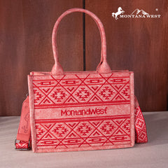 MWF1049G-8250 Montana West Whipstitch Concealed Carry Tote/Crossbody  - Red