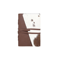 MWL-044 Montana West Genuine Hair-On Cowhide Leather Journal Notebook Handheld Size 6.5" x 9.25" (150 Sheets/300 Pages)