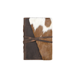 MWL-044 Montana West Genuine Hair-On Cowhide Leather Journal Notebook Handheld Size 6.5" x 9.25" (150 Sheets/300 Pages)