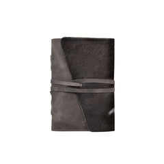 MWL-044 Montana West Genuine Hair-On Cowhide Leather Journal Notebook Handheld Size 6.5" x 9.25" (150 Sheets/300 Pages)