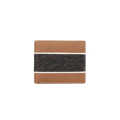 MWS-W010 Genuine Leather Embossed Floral Men's Wallet